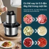 Máy xay sinh tố đa năng inox 304 6L 1.000W - Xay khô ướt, đá, thịt, rau quả, tự động, tặng dao thép 4