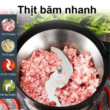 Máy xay sinh tố đa năng inox 304 6L 1.000W - Xay khô ướt, đá, thịt, rau quả, tự động, tặng dao thép 8