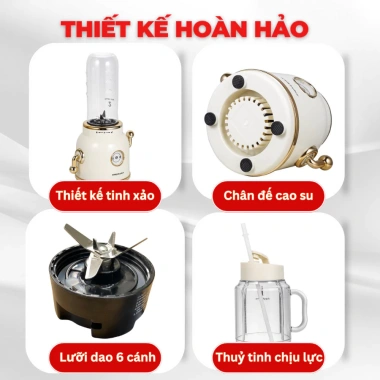 Máy xay sinh tố đa năng KOHANA - Cối xay thủy tinh cao cấp, tặng bình thể thao, giá 550.000 VND