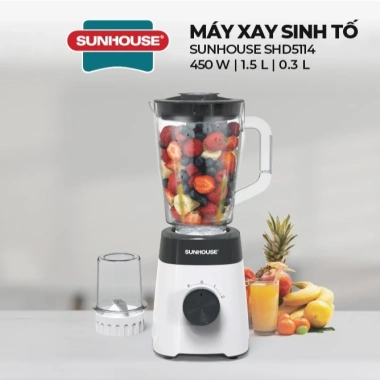 Máy xay sinh tố đa năng Sunhouse SHD5.114 450W - Lưỡi dao inox sắc bén, 3 chức năng, giá chỉ 479.000 VND 8 Máy xay sinh tố đa năng Sunhouse SHD5.114 450W - Lưỡi dao inox sắc bén, 3 chức năng, giá chỉ 479.000 VND 8