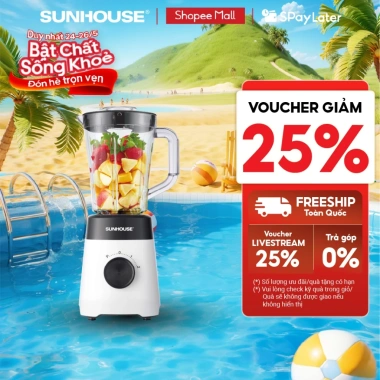 Máy xay sinh tố đa năng Sunhouse SHD5.114 450W lưỡi dao inox sắc bén 3 chức năng Giá ưu đãi 605.000₫
