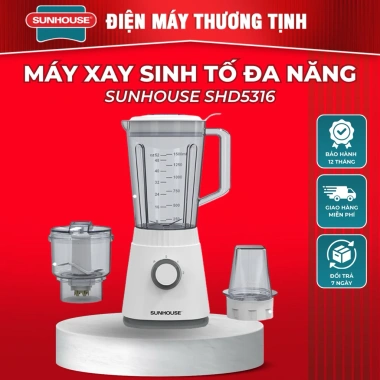 Máy xay sinh tố đa năng Sunhouse SHD5.316 600W - Bảo hành 12 tháng, giảm giá 20%