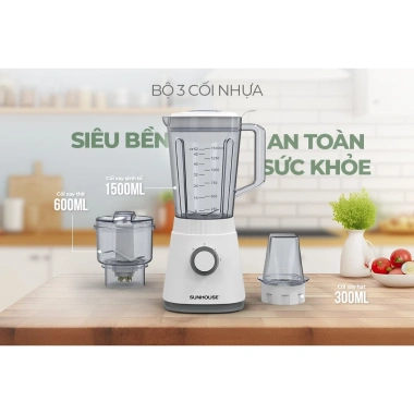 Máy xay sinh tố đa năng Sunhouse SHD5.316 600W Xay nhuyễn rau củ, thịt cá, giá 899.000₫