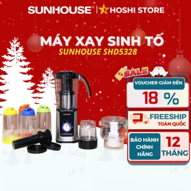 Máy xay sinh tố đa năng Sunhouse SHD5.322/SHD5.328/SHD5.312 - 3 cối xay thực phẩm, giảm giá 639k