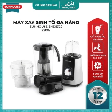 Máy Xay Sinh Tố Đa Năng SUNHOUSE SHD5.323 - Bảo Hành 12 Tháng, Giá Ưu Đãi 749.000₫ 9 Máy Xay Sinh Tố Đa Năng SUNHOUSE SHD5.323 - Bảo Hành 12 Tháng, Giá Ưu Đãi 749.000₫ 9