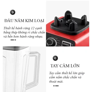 Máy Xay Sinh Tố Đa Năng VBELL EPCP-G010R 2 Cối 3.800W - Công Nghiệp, Giá 256.000₫