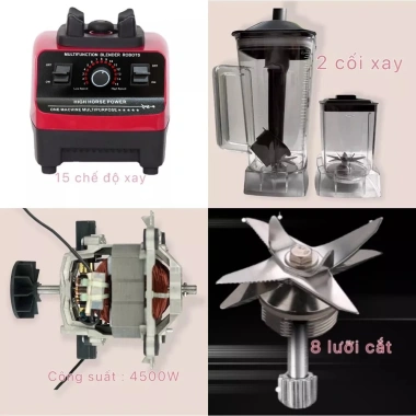 Máy Xay Sinh Tố Đa Năng VBELL EPCP-G010R 2 Cối 3.800W - Công Nghiệp, Giá 256.000₫