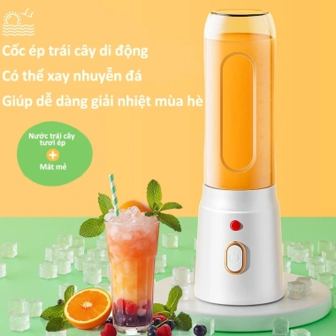 Máy Xay Sinh Tố Di Động Sạc Lại, Máy Ép Trái Cây Nhỏ Tự Động Giá 175.000 VNĐ