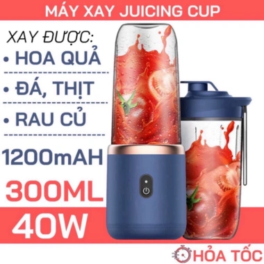 Máy Xay Sinh Tố Juicing Cup 300ml Cầm Tay 6 Lưỡi 2 Cối Pin USB Siêu Tiện Lợi Giá 115k 2