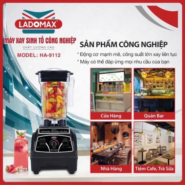 Máy Xay Sinh Tố Ladomax HA-9.112 1.860W – Bền Bỉ, 2.02 Triệu cho Quán Cà Phê, Nhà Hàng