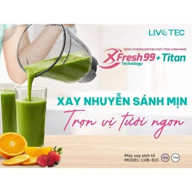 Máy xay sinh tố Livotec LVB-821 đa năng - xay thịt, xay khô, xay sinh tố nhanh, giao hàng sau Tết giá ưu đãi 1.314.000₫ 6 Máy xay sinh tố Livotec LVB-821 đa năng - xay thịt, xay khô, xay sinh tố nhanh, giao hàng sau Tết giá ưu đãi 1.314.000₫ 6