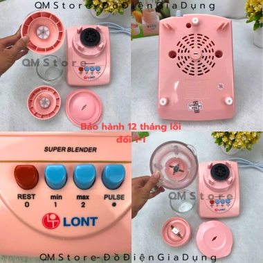 Máy xay sinh tố Lont LT-728 đa năng cao cấp - Xay rau, củ, quả, thịt, giá 359.000₫
