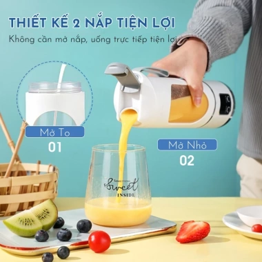 Máy Xay Sinh Tố MEEVIDA 450ml 12 lưỡi dao không gỉ, xay đá nhuyễn, hoa quả mạnh 199.000đ 7