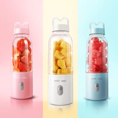 Máy xay sinh tố mini cầm tay Meet Juice 500ml Nhẹ gọn tiện lợi hiệu suất lớn giá 213.000₫