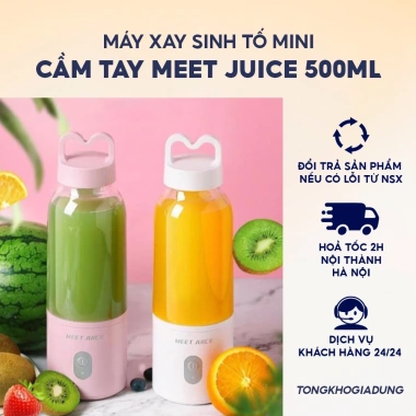 Máy xay sinh tố mini cầm tay Meet Juice 500ml TV14 - Đa năng, giá chỉ 279.000 VNĐ 2