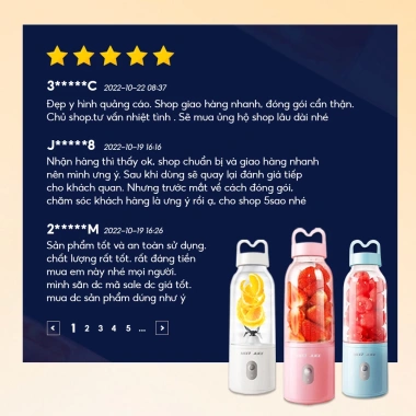 Máy xay sinh tố mini cầm tay Meet Juice 500ml TV14 - Đa năng, giá chỉ 279.000 VNĐ 7