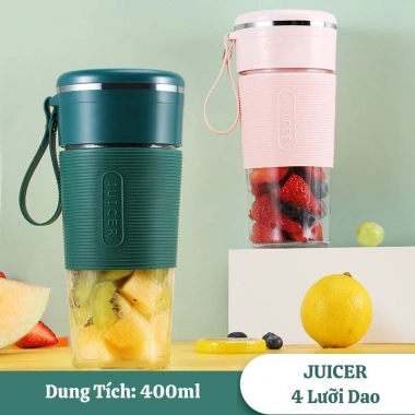 Máy xay sinh tố mini JUICER đa năng – Xay thịt, đá viên, sạc USB, cầm tay tiện lợi, BH 12 tháng 6