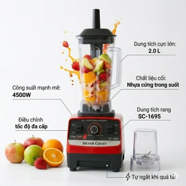 Máy Xay Sinh Tố MISUKO A-228 300W - 2 Cối Kháng Vỡ, Lưỡi Dao 4 Cánh Xay Đá Mịn, Tự Ngắt An Toàn - 339.000₫