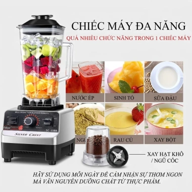 Máy Xay Sinh Tố MISUKO A-228 300W - 2 Cối Kháng Vỡ, Lưỡi Dao 4 Cánh Xay Đá Mịn, Tự Ngắt An Toàn - 339.000₫