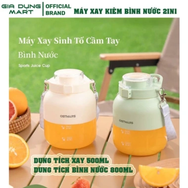 Máy xay sinh tố Ostmars cầm tay tích điện 10 lưỡi dao, dung tích 500ml, đa năng, giá 238.000 VND