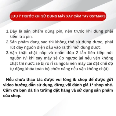 Máy xay sinh tố Ostmars cầm tay tích điện 10 lưỡi dao, dung tích 500ml, đa năng, giá 238.000 VND