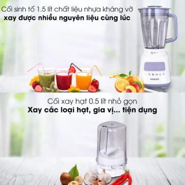 Máy Xay Sinh Tố Philips HR2.221 700W - Xay Đá, Xay Hạt, Bảo Hành 2 Năm, Giá 1.036.000₫