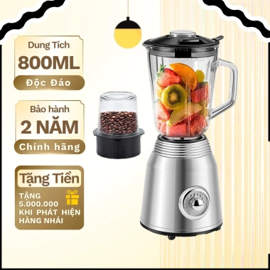 Máy xay sinh tố SOKANY 800W - 2 bộ cối dao đa năng, xay hoa quả nhanh, giá ưu đãi 718.000₫