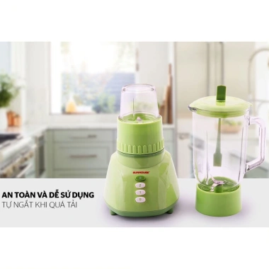 Máy xay sinh tố SUNHOUSE SHD5.112 350W 1L, 4 lưỡi inox 304, đa năng, giá tốt 508.560 VND