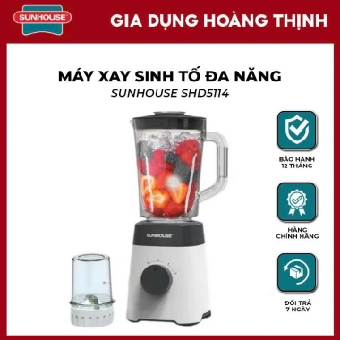 Máy xay sinh tố Sunhouse SHD5.114 2 cối 450W - Chính hãng, bao lỗi 1 đổi 1, 488.000₫
