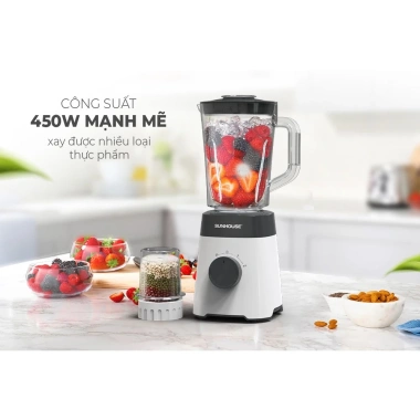 Máy xay sinh tố Sunhouse SHD5.114/SHD5.112 2 cối, bảo hành 12 tháng, giá 455.000 VND