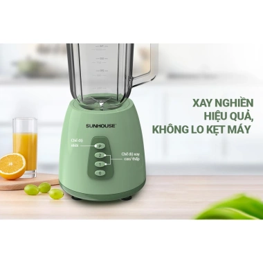 Máy Xay Sinh Tố Sunhouse SHD5.118 300W - 2 Cối Thủy Tinh, Bảo Hành 12 Tháng, Giá 469k