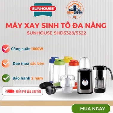 Máy xay sinh tố Sunhouse SHD5.322/SHD5.323/SHD5.328 220W đa năng - Giá chỉ 625.000₫