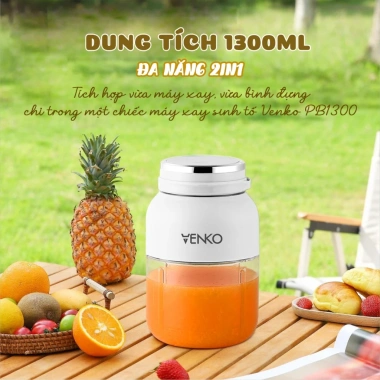 Máy Xay Sinh Tố Venko 1.300ml Chính Hãng - Xay Sữa Hạt, Thực Phẩm, Giá 249k