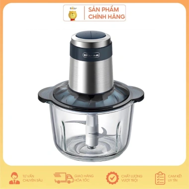 Máy xay thịt 2L Bear QSJ-C03M1 cối thủy tinh, trục dao 4 lưỡi sắc bén, hàng cao cấp - Giá 415.000đ