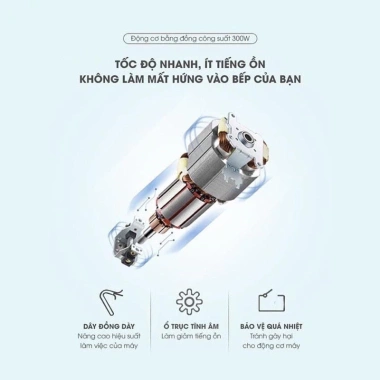 Máy xay thịt 2L Bear QSJ-C03M1 cối thủy tinh, trục dao 4 lưỡi sắc bén, hàng cao cấp - Giá 415.000đ