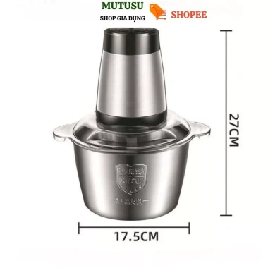 Máy Xay Thịt 2L Inox 304 Đa Năng - Xay Giò Chả, Cua Đồng, Đá Lạnh, Lưỡi Dao Siêu Tốc - Giá 224.952₫ 2
