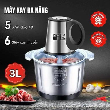 Máy Xay Thịt Asaki Cỡ Lớn 3L 5 Lưỡi Xay 3 Chế Độ Tùy Chỉnh Tiện Lợi Giá 329k