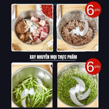 Máy Xay Thịt Asaki Cỡ Lớn 3L 5 Lưỡi Xay 3 Chế Độ Tùy Chỉnh Tiện Lợi Giá 329k 3