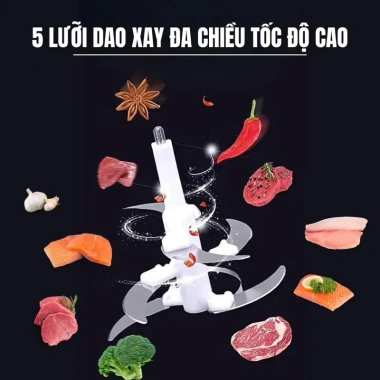Máy Xay Thịt Asaki Cỡ Lớn 3L 5 Lưỡi Xay 3 Chế Độ Tùy Chỉnh Tiện Lợi Giá 329k 5