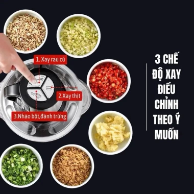Máy Xay Thịt Asaki Cỡ Lớn 3L 5 Lưỡi Xay 3 Chế Độ Tùy Chỉnh Tiện Lợi Giá 329k 6