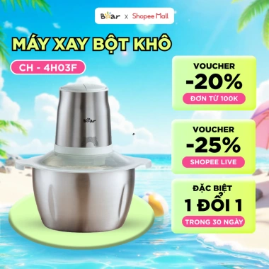 Máy Xay Thịt Bear Đa Năng 4 Lưỡi Dao, Xay Nhanh Nhuyễn, Giá Ưu Đãi 650.000 VND