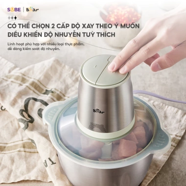 Máy Xay Thịt Bear Đa Năng 4 Lưỡi Dao, Xay Nhanh Nhuyễn, Giá Ưu Đãi 650.000 VND