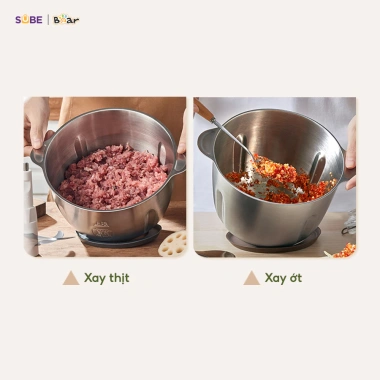 Máy Xay Thịt Bear Đa Năng 4 Lưỡi Dao, Xay Nhanh Nhuyễn, Giá Ưu Đãi 650.000 VND