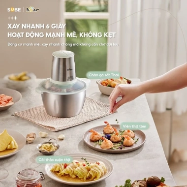 Máy xay thịt BEAR inox 2L CH-4H03F lưỡi dao 304, bảo hành 18 tháng, giá 430.001₫ 3