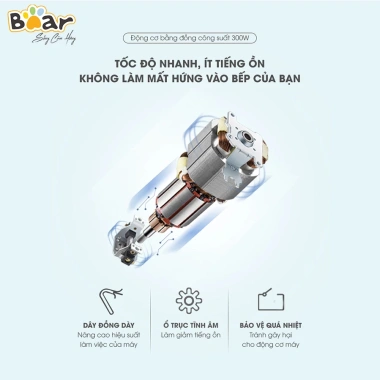 Máy xay thịt BEAR QSJ-B02Q1 2L cối thủy tinh 300W 4 lưỡi thép không gỉ 385.000đ 7