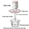 Máy xay thịt Bear QSJ-B03K2 2L hồng 300W trục dao 4 lưỡi, bảo hành 18 tháng, 435.000₫ 3