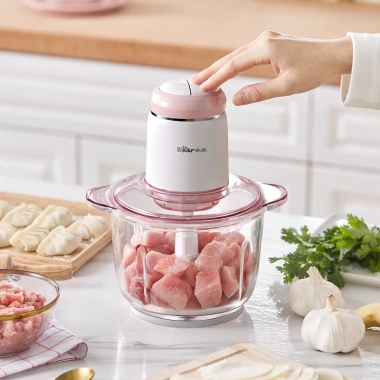 Máy xay thịt Bear QSJ-B03K2 2L hồng 300W trục dao 4 lưỡi, bảo hành 18 tháng, 435.000₫ 6