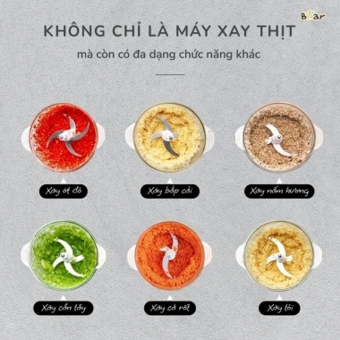 Máy Xay Thịt Bear SB-MA02L 300W 2L - Cối Thủy Tinh, Xay Rau Củ, Hạt Cứng Nhuyễn, Chống Ồn, Giá Ưu Đãi 470k 9 Máy Xay Thịt Bear SB-MA02L 300W 2L - Cối Thủy Tinh, Xay Rau Củ, Hạt Cứng Nhuyễn, Chống Ồn, Giá Ưu Đãi 470k 9