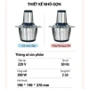 Máy Xay Thịt Cá Đa Năng Inox 4 Lưỡi 2L - BH 1 Năm - Giá 319.000 VNĐ MH SHOP 6