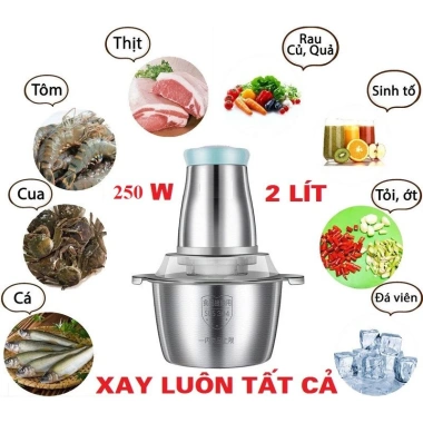 Máy xay thịt cá giò chả inox đa năng 4 lưỡi 2L - BH 1 năm - 299.000₫ 8